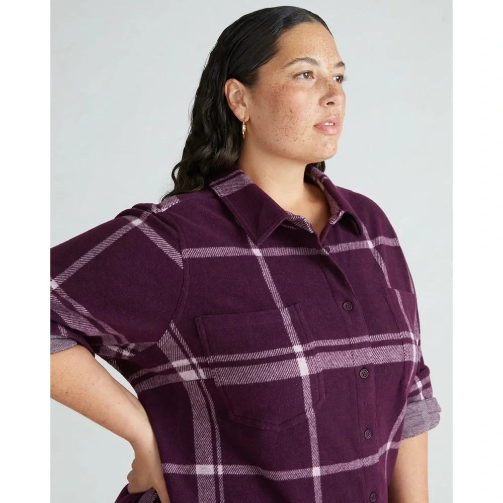 Universal Standard Plaid Flannel Dresss - Picture 2 of 7